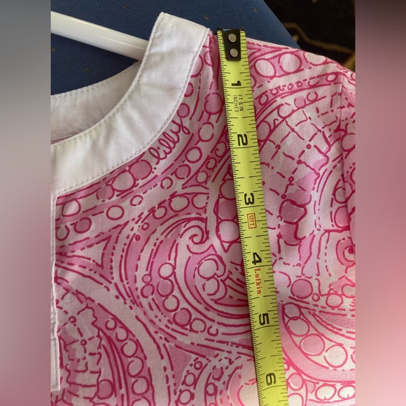 Lilly Pulitzer girls seahorse top pink/white sz 12 - Picture 14 of 15